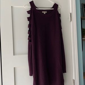Purple sweater dress